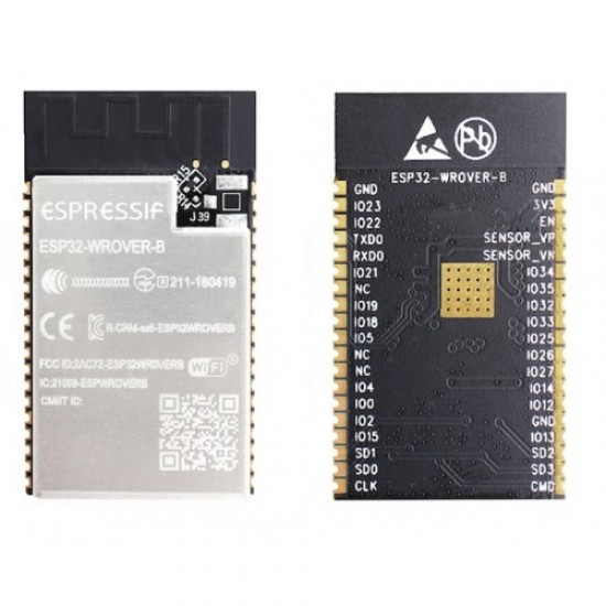 Buy Espressif ESP32-WROVER-B 8M 64MBits Flash WiFi BT SoC Module Online ...